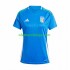Camisola Itália Mulher Equipamento Primeiro Euro 2024 Manga Curta